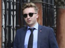 Anatoly Litvinenko, the son of murdered KGB agent Alexander Litvinenko, leaves the High Court in central London, July 28, 2015. PHOTO BY REUTERS/Paul Hackett