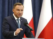 Poland's President Andrzej Duda speaks during his media announcement about Supreme Court legislation at Presidential Palace in Warsaw, Poland, July 24, 2017. PHOTO BY REUTERS/Kacper Pempel