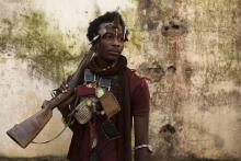 An Anti-balaka militiaman poses for a photograph in the capital of the Central African Republic Bangui