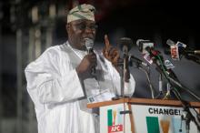 Nigeria's former Vice-President Atiku Abubakar speaks as he presents his manifesto at All Progressives Congress (APC) party convention in Lagos early, December 11, 2014. PHOTO BY REUTERS/Akintunde Akinleye