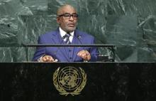 Comoros President Azali Assoumani addresses the 72nd United Nations General Assembly at U.N. headquarters in New York, U.S., September 21, 2017. PHOTO BY REUTERS/Eduardo Munoz