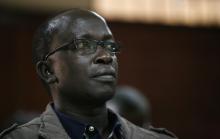Kenyan journalist Walter Barasa attends a court session at the Milimani Law court in Nairobi, where he filed an application to stop his arrest and being handed over to the International Criminal Court