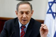 Israeli Prime Minister Benjamin Netanyahu chairs a cabinet meeting in Jerusalem, March 26, 2017. PHOTO BY REUTERS/Gali Tibbon