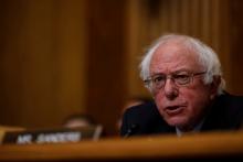 Sen. Bernie Sanders (I-VT) speaks before Office of Management and Budget Director Mick Mulvaney testifies about the President's 2019 budget before the Senate Budget Committee on Capitol Hill in Washington, U.S., February 13, 2018. PHOTO BY REUTERS/Aaron P. Bernstein
