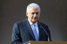 Turkish Prime Minister Binali Yildirim speaks to the media during a visit in Nicosia, northern Cyprus, March 9, 2017. PHOTO BY REUTERS/Yiannis Kourtoglou