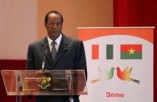 Blaise Compaore speaks at the Felix Houphouet Boigny foundation during a summit for the Treaty of Friendship and Cooperation between the Ivory Coast and Burkina Faso, in Yamoussoukro, Ivory Coast July 30, 2013. PHOTO BY REUTERS/Luc Gnago