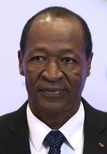 Burkina Faso's President Blaise Compaore poses during an European Union (EU)-Africa summit in Brussels, April 2, 2014. PHOTO BY REUTERS/Francois Lenoir