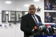 Former Bulgarian prime minister and leader of centre-right GERB party Boiko Borisov arrives for a news conference at the party's headquarters in Sofia, Bulgaria, March 26, 2017. PHOTO BY REUTERS/Stoyan Nenov