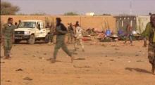 A view of damage after a suicide car bomb attack on a military camp in Gao, Mali January 18, 2017 in this still image taken from video. PHOTO BY REUTERS
