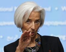 International Monetary Fund Managing (IMF) Director Christine Lagarde holds a news conference in Washington
