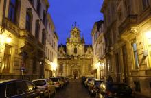 The Church of Saint John the Baptist at the Beguinage which is occupied by Afghan asylum seekers is seen in central Brussels