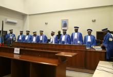 Congolese Judges of the Constitutional Court stand to leave after addressing the court session where they confirmed Felix Tshisekedi's victory in the presidential election in Kinshasa, Democratic Republic of Congo, January 20, 2019. PHOTO BY REUTERS/Kenny Katombe