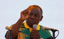 African National Congress (ANC) President Cyril Ramaphosa addresses supporters during the Congress' 106th anniversary celebrations, in East London, South Africa, January 13, 2018. PHOTO BY REUTERS/Siphiwe Sibeko