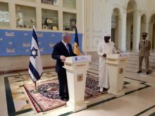Israeli Prime Minister Benjamin Netanyahu delivers a statement together with Chad's President Idriss Deby, during their meeting in N'Djamena, Chad, January 20, 2019. PHOTO BY REUTERS/Kobi Gideon/Government Press Office