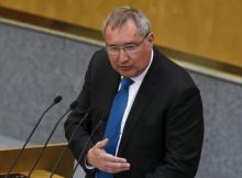 Russia's Deputy Prime Minister Dmitry Rogozin speaks at the State Duma, the lower house of the parliament, in Moscow, Russia, July 1, 2015. PHOTO BY REUTERS/Maxim Zmeyev