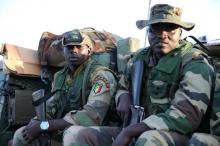 Members of the regional ECOWAS force from Senegal are seen at the Denton check point in Banjul, Gambia, January 22, 2017. PHOTO BY REUTERS/Afolabi Sotunde