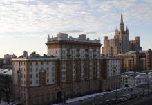 A general view shows the U.S. embassy in Moscow, Russia, March 27, 2018. PHOTO BY REUTERS/Tatyana Makeyeva