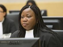 Chief Prosecutor Fatou Bensouda looks on during the case against Congolese militia leader Bosco Ntaganda (not pictured) at the International Criminal Court in The Hague, February 10, 2014. PHOTO BY REUTERS/Toussaint Cultures