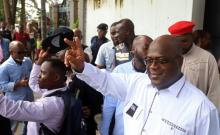 Felix Tshisekedi, leader of the Congolese main opposition party, the Union for Democracy and Social Progress (UDPS), and a presidential candidate, leaves after casting his ballot at a polling station in Kinshasa, Democratic Republic of Congo, December 30, 2018. PHOTO BY REUTERS/Kenny Katombe