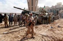 Fighters of Libyan forces allied with the U.N.-backed government gather as they advance against Islamic State holdouts in Ghiza Bahriya district in Sirte, Libya, December 1, 2016. PHOTO BY REUTERS/Ismail Zitouny