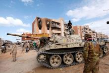 Fighters of Libyan forces allied with the U.N.-backed government gather as they advance against Islamic State holdouts in Ghiza Bahriya district in Sirte, Libya December 1, 2016. PHOTO BY REUTERS/Ismail Zitouny