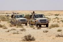 Libya forces allied with the UN-backed government patrol to prevent Islamic State resurgence on the outskirts of Sirte, Libya, August 4, 2017. PHOTO BY REUTERS/Ismail Zitouny