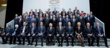 G-20 finance ministers and central bank governors pose for a family photo during the IMF/World Bank spring meetings in Washington, U.S., April 21, 2017. PHOTO BY REUTERS/Yuri Gripas