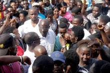 George Weah, former soccer player and presidential candidate of Congress for Democratic Change (CDC), arrives for his presidential election vote in Monrovia, Liberia, October 10, 2017. PHOTO BY REUTERS/Thierry Gouegnon