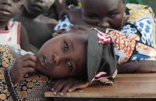 A girl displaced as a result of Boko Haram attack in the northeast region of Nigeria, rests her head on a desk at Maikohi secondary school camp for internally displaced persons (IDP) in Yola, Adamawa State, January 13, 2015. PHOTO BY REUTERS/Afolabi Sotunde