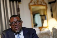 President Hage Geingob of Namibia speaks during an interview with Reuters in central London, Britain, December 1, 2016. PHOTO BY REUTERS/Stefan Wermuth