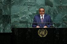 Ethiopian Prime Minister Hailemariam Desalegn addresses the 72nd United Nations General Assembly at U.N. headquarters in New York, U.S., September 22, 2017. PHOTO BY REUTERS/Eduardo Munoz