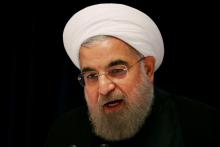 Iranian President Hassan Rouhani speaks at a news conference near the United Nations General Assembly in the Manhattan borough of New York, U.S., September 22, 2016. PHOTO BY REUTERS/Lucas Jackson