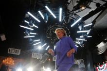 U.S. Democratic presidential nominee Hillary Clinton walks off the stage at a campaign rally at the Manor Complex in Wilton Manors, Florida, U.S., October 30, 2016. PHOTO BY REUTERS/Brian Snyder