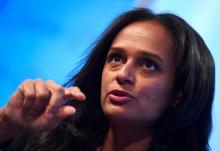 Isabel dos Santos, Chairwoman of Sonangol, speaks during a Reuters Newsmaker event in London, Britain, October 18, 2017. PHOTO BY REUTERS/Toby Melville