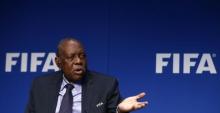 Issa Hayatou addresses a news conference after a meeting of the Executive Committee at FIFA's headquarters in Zurich, Switzerland, December 3, 2015. PHOTO BY REUTERS/Arnd Wiegmann