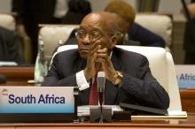 South African President Jacob Zuma listens to a speech during the Dialogue of Emerging Market and Developing Countries in Xiamen in southeastern China's Fujian Province, September 5, 2017. PHOTO BY REUTERS/Mark Schiefelbein