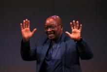 South Africa's President Jacob Zuma makes opening remarks during the official opening of the U.N.'s Convention on International Trade in Endangered Species (CITES) in Sandton in Johannesburg, South Africa, September 24, 2016. PHOTO BY REUTERS/Siphiwe Sibeko