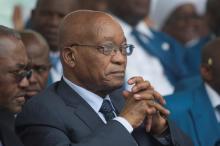 South Africa's President Jacob Zuma after speaking to members of the Twelve Apostles' Church in Christ at the Moses Mabhida Stadium in Durban, South Africa, December 4, 2016. PHOTO BY REUTERS/Rogan Ward