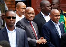 Jacob Zuma, former president of South Africa arrives at the home of the late Winnie Mandela in Soweto, South Africa, April 4, 2018. PHOTO BY REUTERS/Siphiwe Sibeko