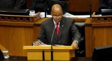 President Jacob Zuma delivers his State of the Nation Address (SONA) to a joint sitting of the National Assembly and the National Council of Provinces in Cape Town, South Africa, February 9, 2017. PHOTO BY REUTERS/Sumaya Hisham