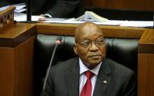 President Jacob Zuma during his State of the Nation Address (SONA) to a joint sitting of the National Assembly and the National Council of Provinces in Cape Town, South Africa, February 9, 2017. PHOTO BY REUTERS/Sumaya Hisham