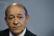 France's Defence Minister Jean-Yves Le Drian attends a news conference in Paris, October 3, 2013. PHOTO BY REUTERS/Gonzalo Fuentes