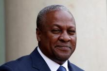 Ghana's President John Dramani Mahama arrives for a meeting with France's President at the Elysee Palace in Paris, France, May 28, 2013. PHOTO BY REUTERS/Charles Platiau