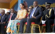 Democratic Republic of the Congo's President Joseph Kabila (2nd R) and First Lady Marie Olive Lembe attend the anniversary celebrations of Congos independence from Belgium in Kindu, the capital of Maniema province in the Democratic Republic of Congo, June 30, 2016. PHOTO BY REUTERS/Kenny Katombe