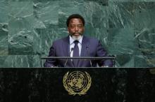 Joseph Kabila Kabange, President of the Democratic Republic of the Congo addresses the 72nd United Nations General Assembly at U.N. headquarters in New York, U.S., September 23, 2017. PHOTO BY REUTERS/Eduardo Munoz