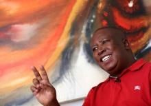 Julius Malema, leader of the leftist Economic Freedom Fighters (EFF) party speaks during an interview with Reuters in Johannesburg, January 27, 2016. PHOTO BY REUTERS/Siphiwe Sibeko
