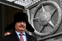 General Khalifa Haftar, commander in the Libyan National Army (LNA), leaves after a meeting with Russian Foreign Minister Sergei Lavrov in Moscow, Russia, November 29, 2016. PHOTO BY REUTERS/Maxim Shemetov