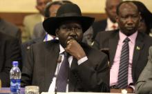 South Sudan's President Salva Kiir attends a session during the 25th Extraordinary Summit of the Inter-Governmental Authority on Development (IGAD) on South Sudan in Ethiopia's capital Addis Ababa