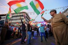 Kurds celebrate to show their support for the independence referendum in Duhok, Iraq, September 26, 2017. PHOTO BY REUTERS/Ari Jalal