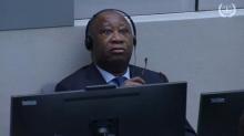 Former Ivory Coast's President Laurent Gbagbo attends his trial on charges of unleashing a civil war, in The Hague in this still image taken by video January 28, 2016. PHOTO BY REUTERS/ICC via Reuters TV